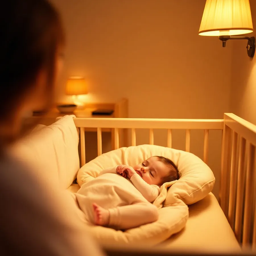Bebê dormindo tranquilo em luz quente